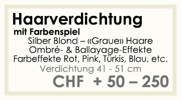 Coifför hairlich GmbH - Preise - Extensions TI - Verdichtung farbig