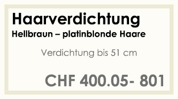 Coifför hairlich GmbH - Preise - Extensions TI - Verdichtung bis 51 cm - hell