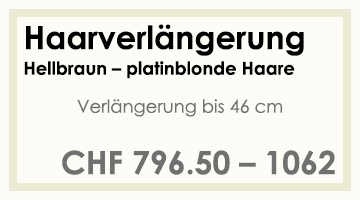 Coifför hairlich GmbH - Preise - Extensions - Verlängerung bis 46 cm - hell